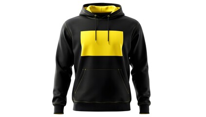 Modern hoodie mock up collection with front and back views casual streetwear fashion apparel design isolated white background,  copy space area