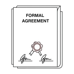 formal contract agreement icon