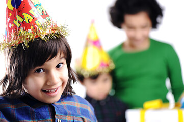 Birthday party children group family