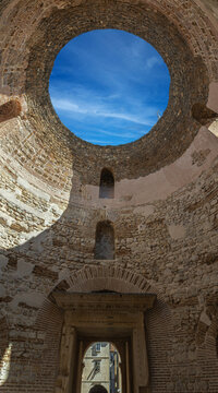 The Mausoleum Dome ruins, historic Roman architecture in the town center Split, Croatia