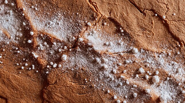 Rustic gingerbread background with faint powdered-sugar texture
