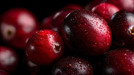 Velvet cranberry red with thick shadowing and richness