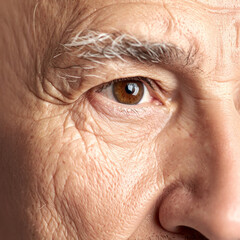 Closeup Face of A Mature Brown Eyed Man 2