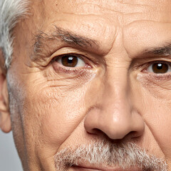 Closeup Face of A Mature Brown Eyed Man 3