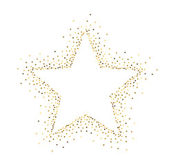 Gold Glitter Star
