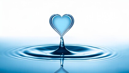 Water drop heart ripple