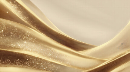 Golden fabric with shimmering texture
