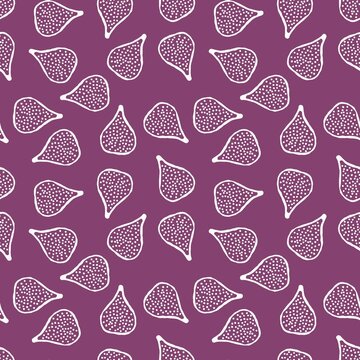 Fig seamless fruit pattern 