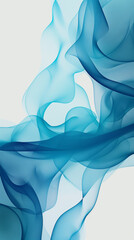 Light blue translucent abstract waves with airy flow
