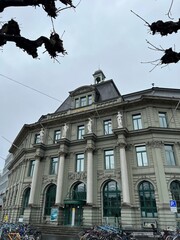 Historic European Post Office Building Exterior