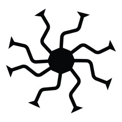 Abstract starburst design isolated on white background, Vector