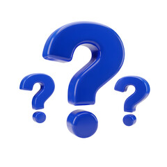 Shiny blue question marks on black background for inquiry and confusion