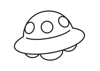 かわいい宇宙船のアイコン