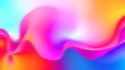 Vibrant abstract background with flowing colorful waves and a subtle vertical ribbed texture, creating a dynamic visual effect.