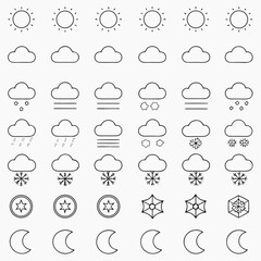 Ultra Clean Weather Icon Set for Modern Design