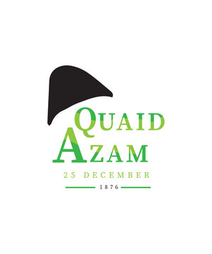 Quaid e azam  ali jinnah logo design, Quaid e Azam vector icon design.25 December, Founder of Pakistan's Birthday Celebration Day, The leader