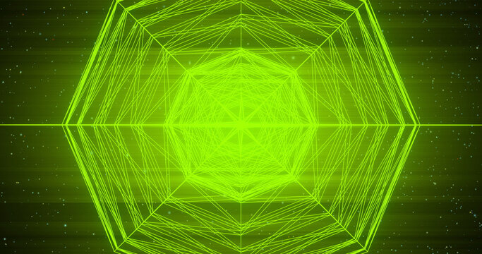 Octagon with many intersecting lines, abstract, background. Psychedelic hypnotic backdrop - Powered by Adobe
