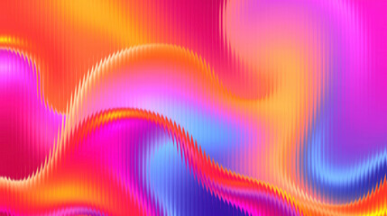 Vibrant abstract background with flowing iridescent waves and a colorful gradient texture, featuring a subtle vertical striped pattern.
