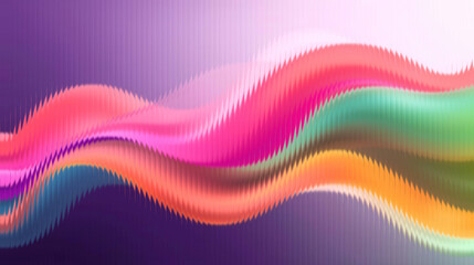 Vibrant abstract background with flowing colorful waves and a subtle textured digital effect.