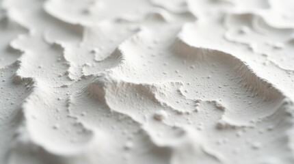 white clay kaolin raw macro texture, earthy purity and natural material essence, Cloud Dancer Color of 2026.