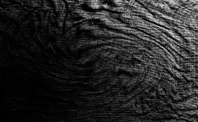 でこぼことした凹凸のある表面の質感で黒や灰のモノクロの色でペイントし渦や歪みのある線と岩や石をイメージしてグラデーションの効果もつけてデザインした背景、壁紙、テクスチャ