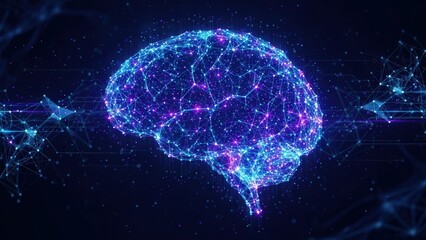 Bright interconnected neural pathways in laboratory setting