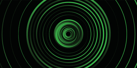 3D green techno abstract background overlap layer on dark space with glowing circle lines decoration. eps 10
