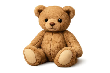 Obraz premium Adorable Teddy Bear Sitting Down with a transparent background image.