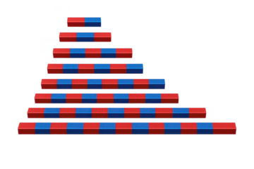 Arrangement of Red and Blue Bars with transparent background image art