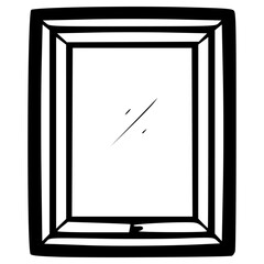doodle window illustration hand drawn outline vector