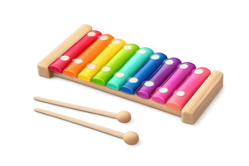 Obraz premium Colorful Xylophone Musical Instrument on transparent background image