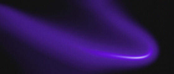 Abstract Purple Neon Glowing Curve Light Wave on Black Background