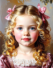 Artistic Portrait of a Little Renaissance Girl 19