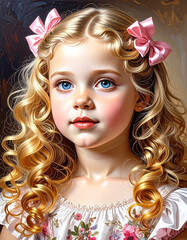 Artistic Portrait of a Little Renaissance Girl 17