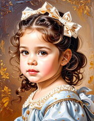 Artistic Portrait of a Little Renaissance Girl 21
