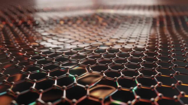 Abstract Graphene Nanostructure with Shimmering Reflections