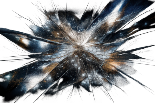 Abstract fractured pattern design on a transparent background effect. - Powered by Adobe