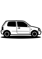 Creative Automotive Car Silhouette Vector