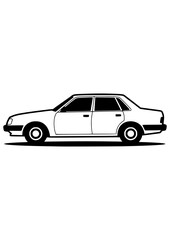Artistic Car Silhouette Illustration Design