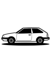 Naklejka premium Contemporary Car Silhouette Illustration