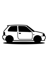Clean Minimal Car Silhouette Vector
