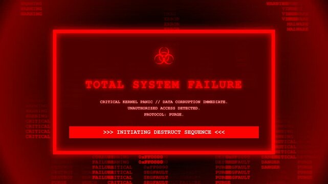 TOTAL RED ALERT SCREEN 4K Seamless Loop Animation