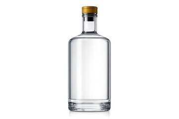 Clear liquor bottle image with transparent background stock photo.