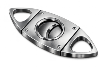 Metal Cigar Cutter with Sharp Blade on transparent background image