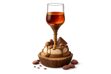 Elegant Drink on Display with a transparent background design style