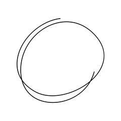 Messy Line Art Round Shape