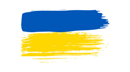 Obraz premium Ukrainian national flag in grunge style