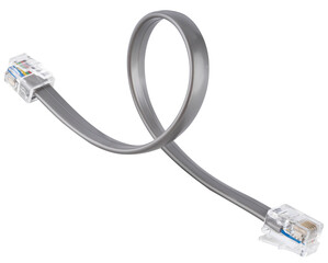 Twisted pair patch cord, gray internet cable