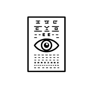 Eye exam chart vision test snellen chart ophthalmology optometry eyesight checkup eye health clinic 20 20 vision