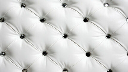 Fototapeta premium Luxury cream suede quilted upholstery with stitched diamond pattern and polished buttons